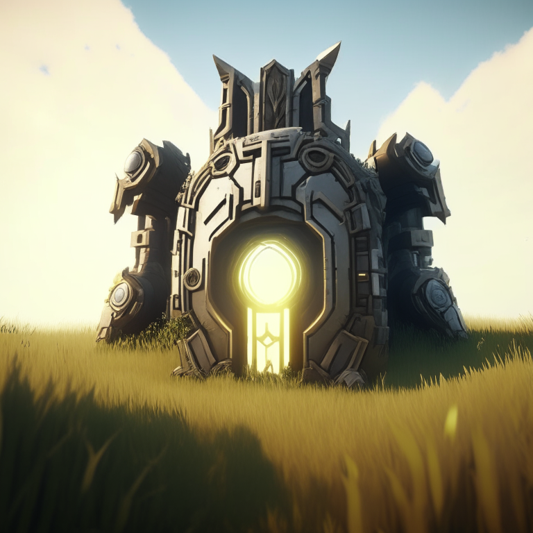 steampunk armored, nether portal, roblox, grass, sky, nether portals, 8k, white tone
