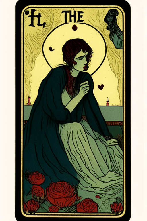 the lovers tarot card depicting relationship troubles