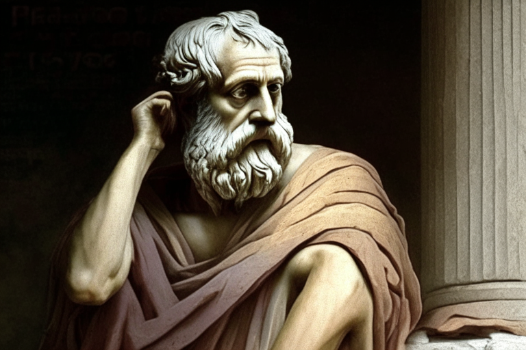 Status of Plato philosopher of ancient Greece who reflects