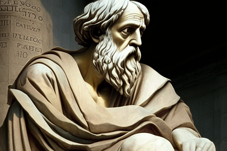 Status of Plato philosopher of ancient Greece who reflects