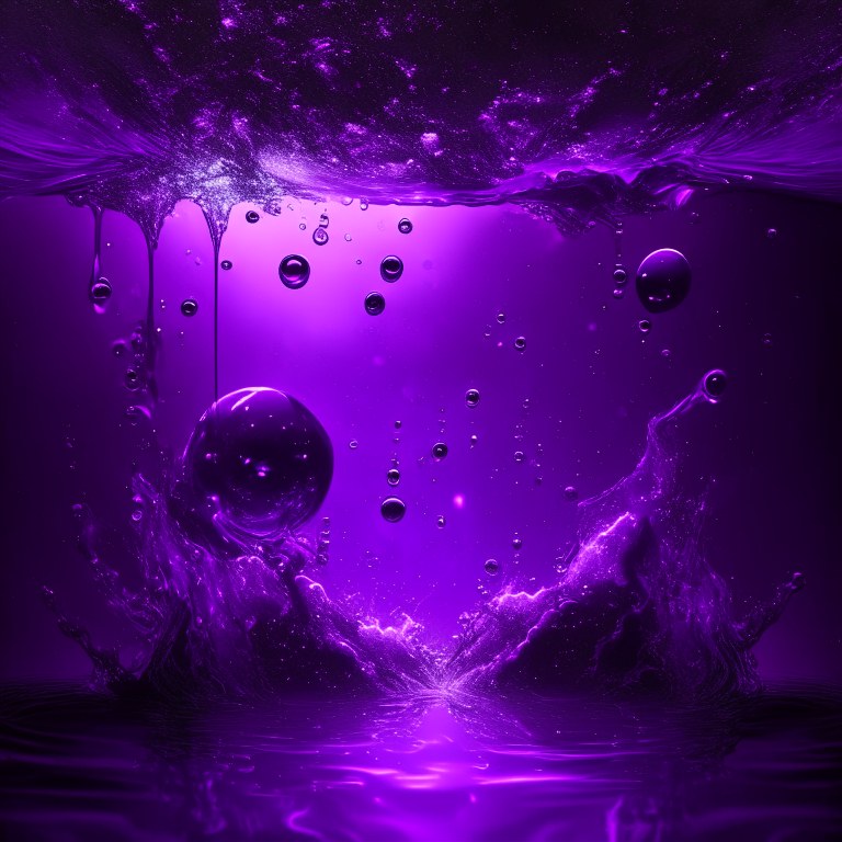 purple water with lights and purple universe
