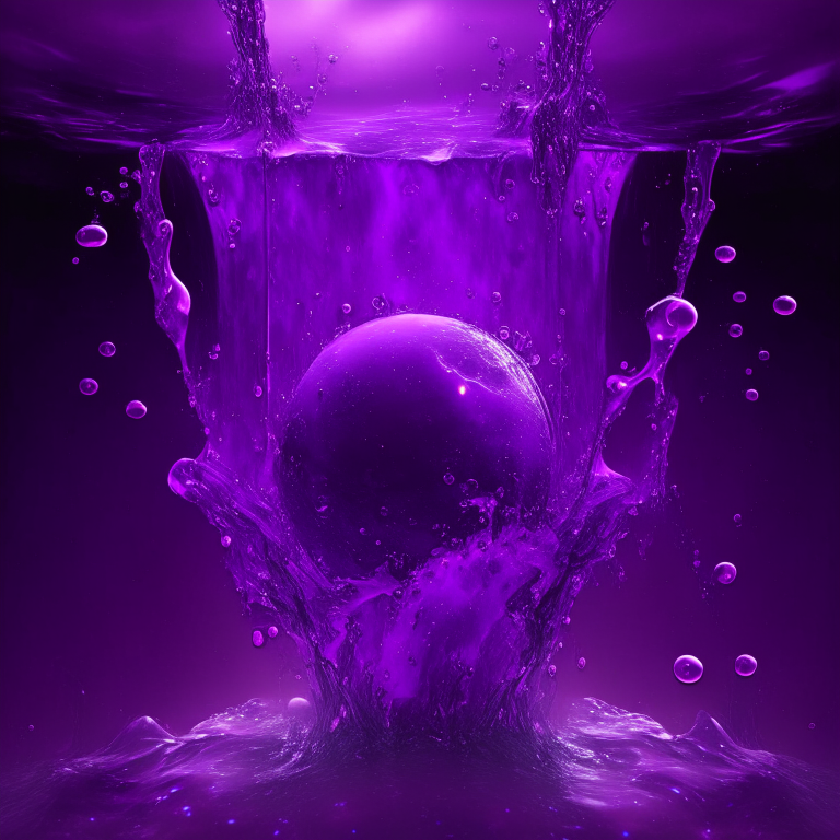 purple water with flesh lights and purple universe