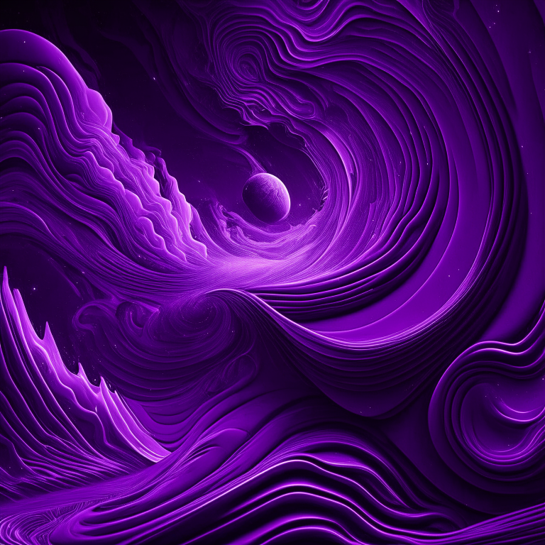 space purple waves
