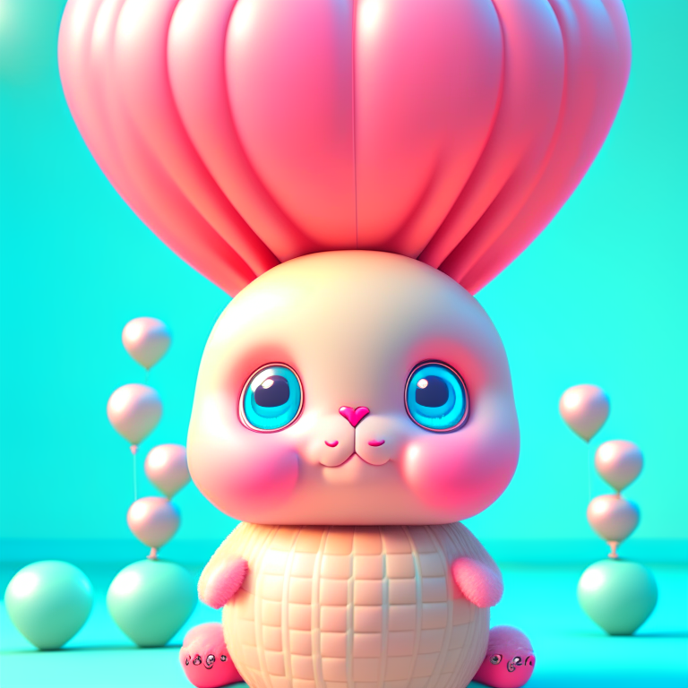 cute bunny, perfect, funny, vintage pastel colors, minimal, intricate detailed, clean background, studio, Unreal Engine, octane render, 8k, UHD, baby-face  bunny,big eyes, big head ,on balloon, balloon shape heart. Paris School, intricate details, hasselblad, full shot