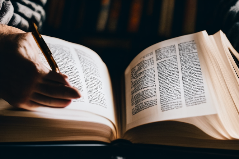 A person studying the Bible