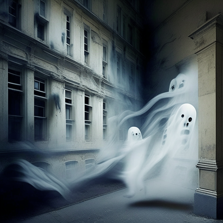  ghosts pasting through buildings, make it more scary
