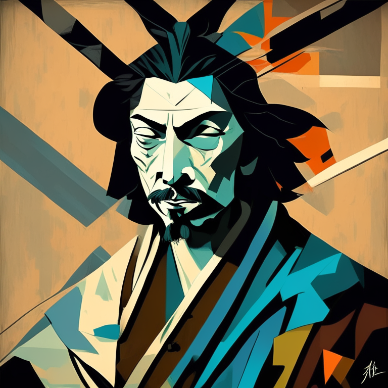 Miyamoto Musashi in Picasso Style 