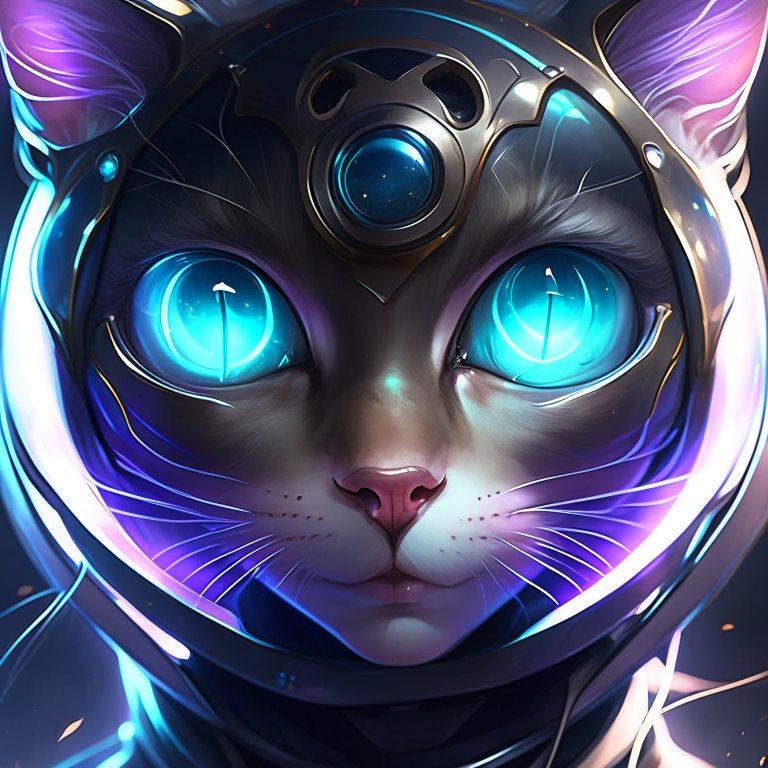 pltn style, cat warframe acrylic painting, volumetric lighting, in style of hyung - tae kim and yoji shinkawa, cute big circular reflective eyes, Pixar render, unreal engine cinematic smooth, intricate detail