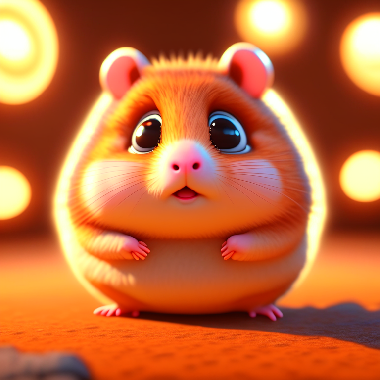 pltn style, hamster, adventure, cute big circular reflective eyes, Pixar render, unreal engine cinematic smooth, intricate detail