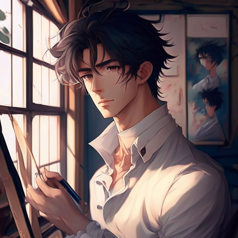 Paint me handsome anime man la casa de papile 