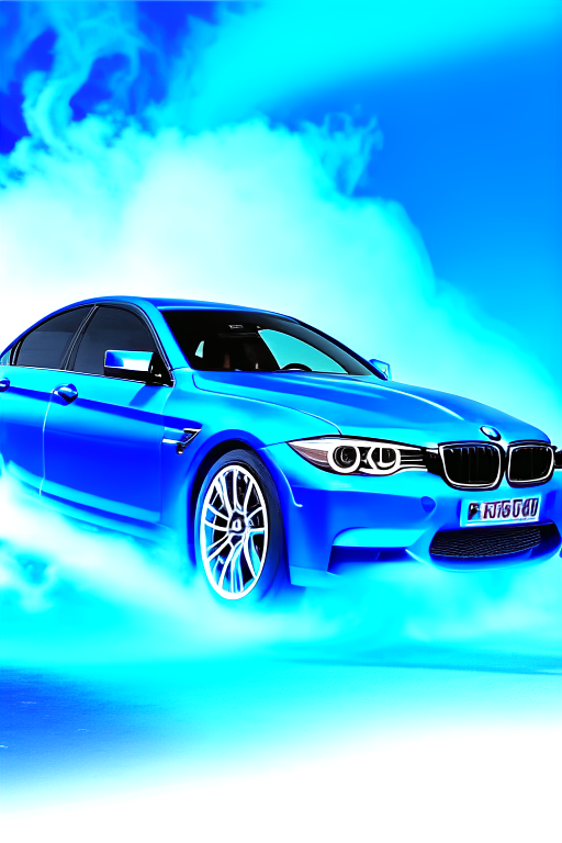 BMW car evolution. trending on shutterstock, whirling blue smoke