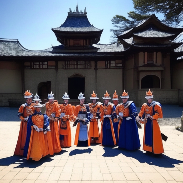 Royal Staff At A Castle In Nagoya Japan Preparing Goku's Wedding