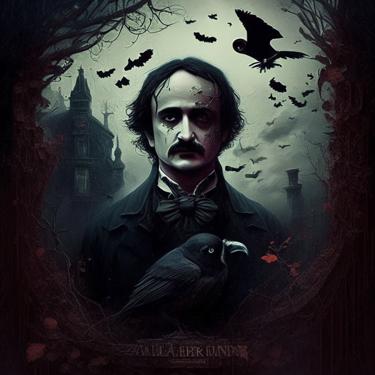 Edgar Allan Poe in a fantasy world