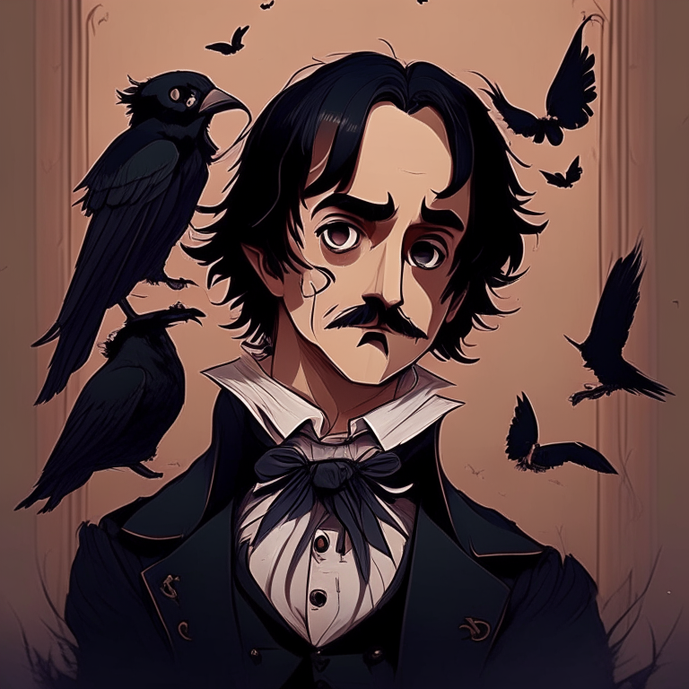 Edgar Allan Poe in anime version