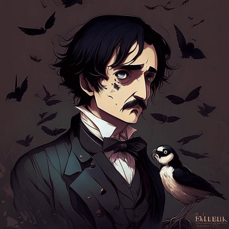 Edgar Allan Poe in anime version