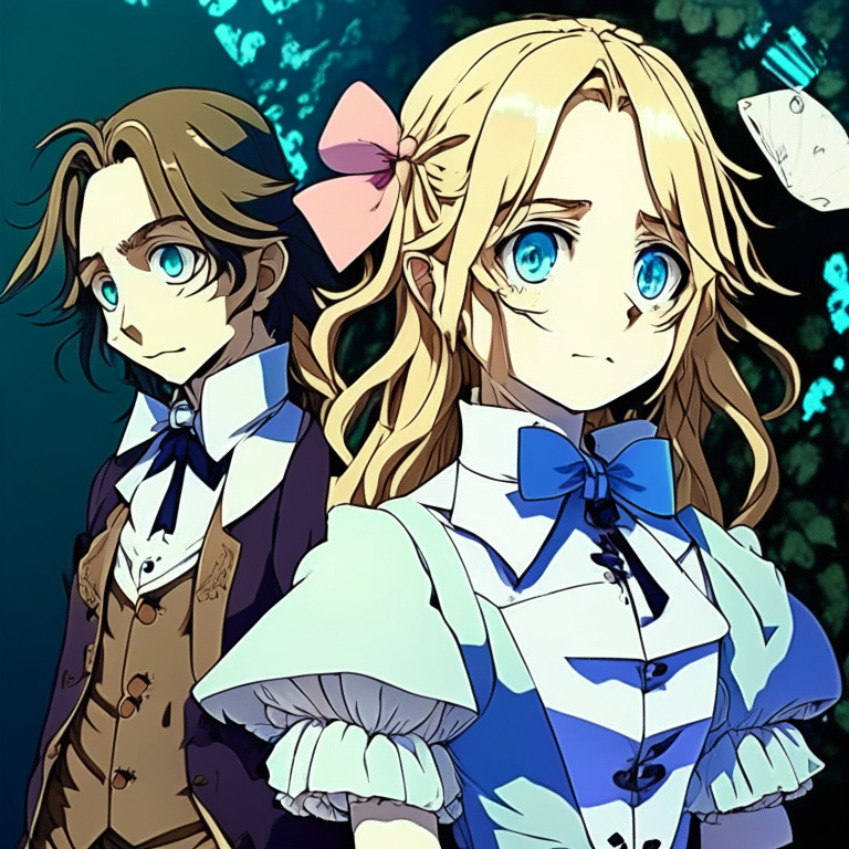 Lewis Carroll in anime version