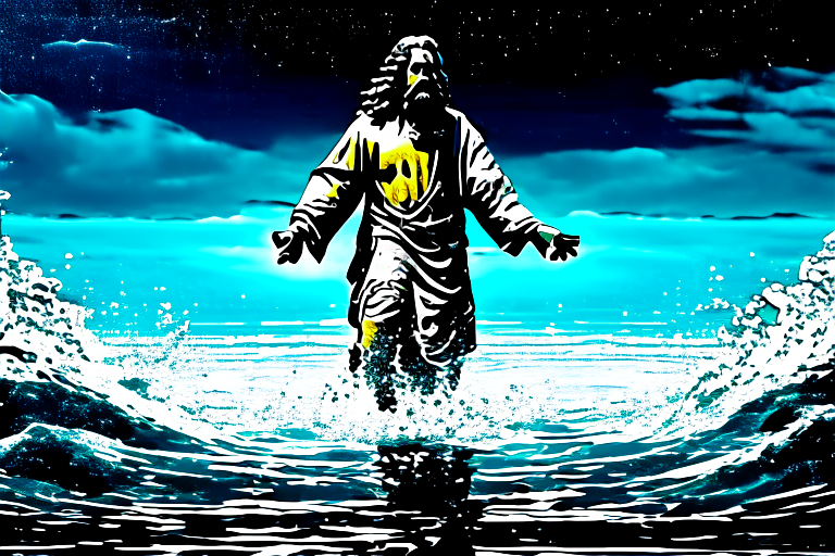 Jesus walking on water