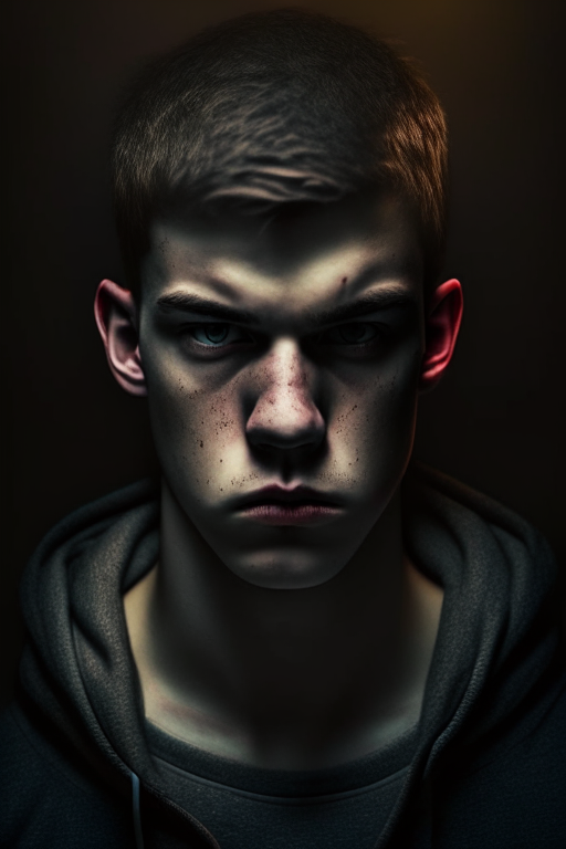 a young man being a dark triad bully