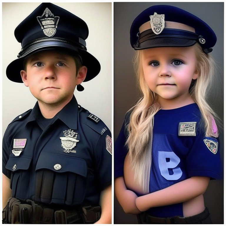 Kayla  4 year old  and a police Zack 35 year old