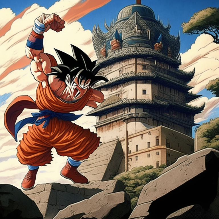 Goku Making Kamekameha To Save Castle In Nagoya , Japan