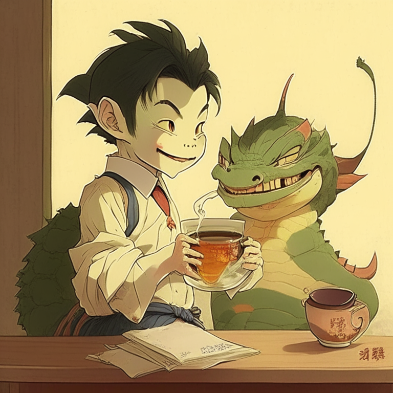 Oolong From Dragón Ball (When He Was 7 Years Old) flirting with your teacher At school In Miyagi , Japan