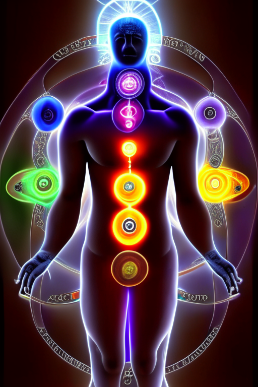 to the seven chakras, energy centers of the human body,