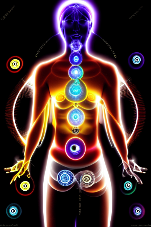 to the seven chakras, energy centers of the human body,