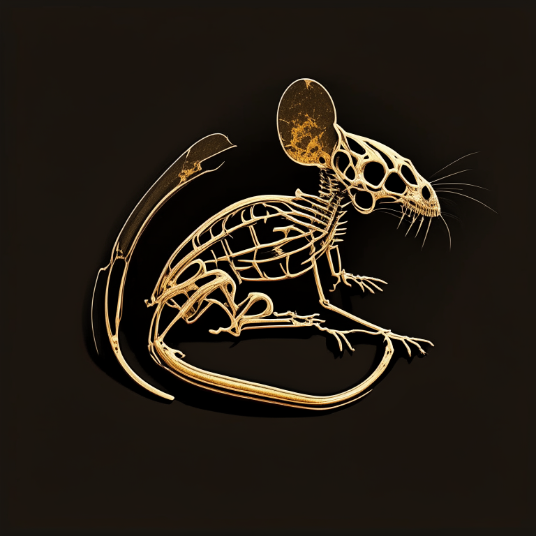 Logo of a mouse skeleton