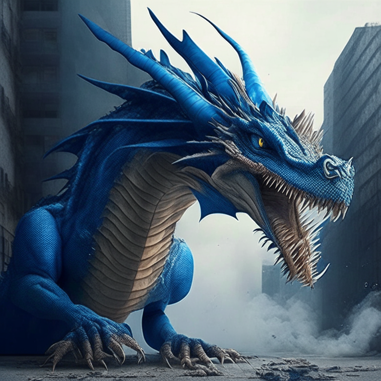 Um dragão se transformando em um mágico