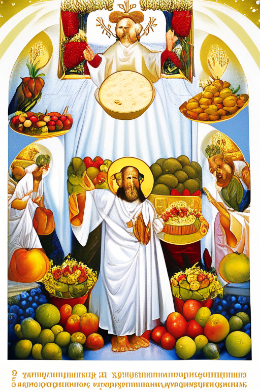 Christian feast of the Transfiguration of the Lord
revered and loved by Orthodox Christians. Churches organize ceremonial services. Priests dress in snow-white robes, symbolizing the Light of Tabor.
Believers take vegetables and fruits with them.
the clergyman reads a prayer for the consecration of apples, fruits and vegetables of the new harvest, sprinkles them with holy water. Hyperrealism

