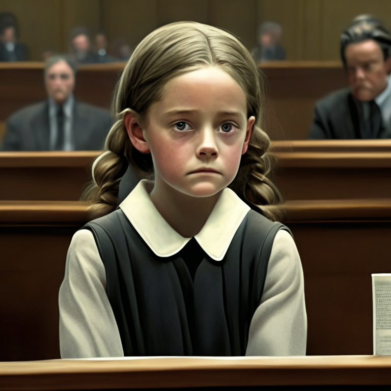 10-year-old girl in the courtroom