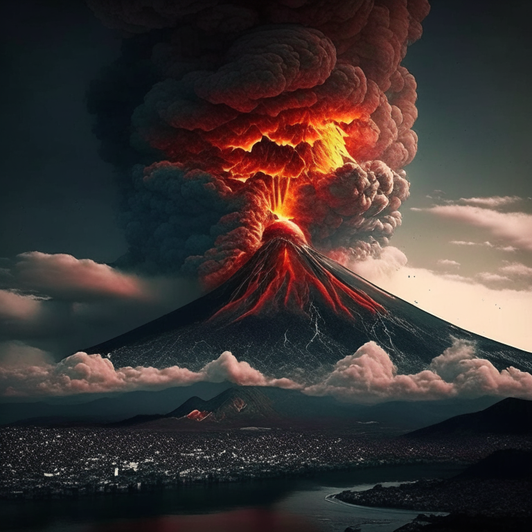 Volcano Erupting in Japan