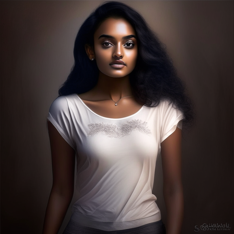 Noella Rukundo 18 year old, beautifull, Ladies, light effect, full body, dress modestly, wear a t-shirt, 1 person

