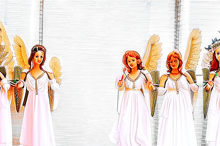 Angels, archangels, seraphim and cherubim
