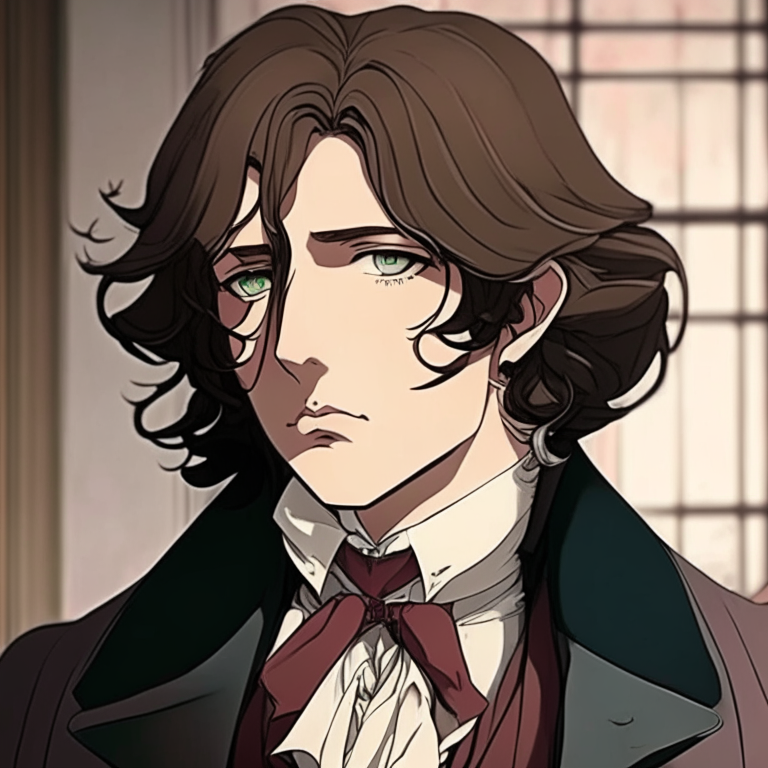 Oscar Wilde  as a anime character 