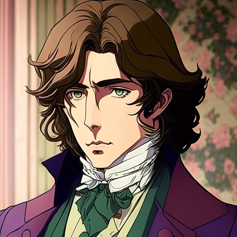 Oscar Wilde  as a anime character 