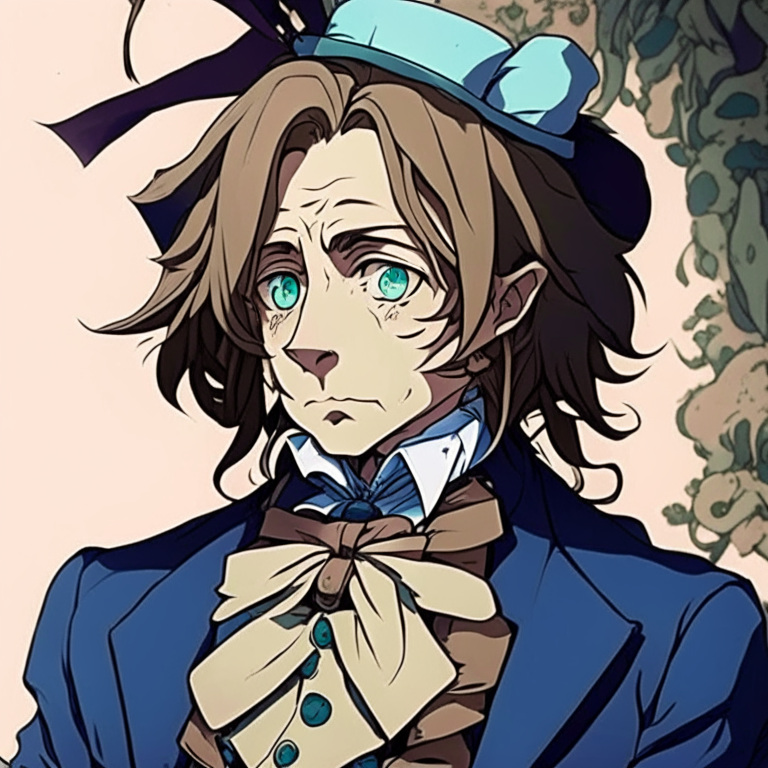 Lewis Carroll as a anime character 