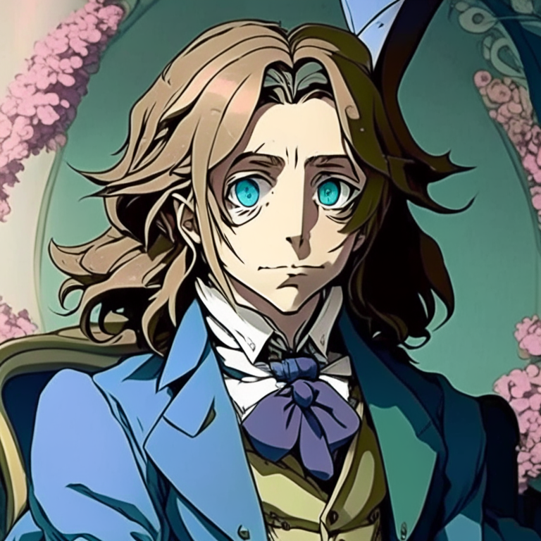 Lewis Carroll as a anime character 