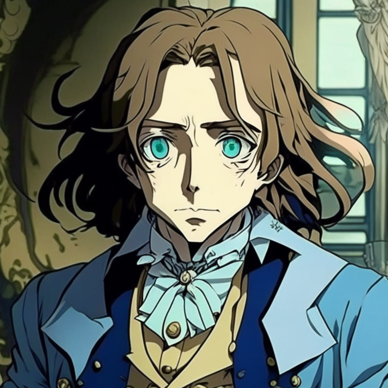 Lewis Carroll as a anime character 