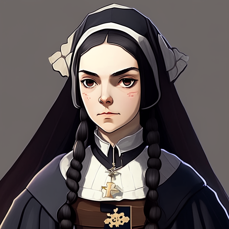 sor Juana Inés de la cruz as a anime character 