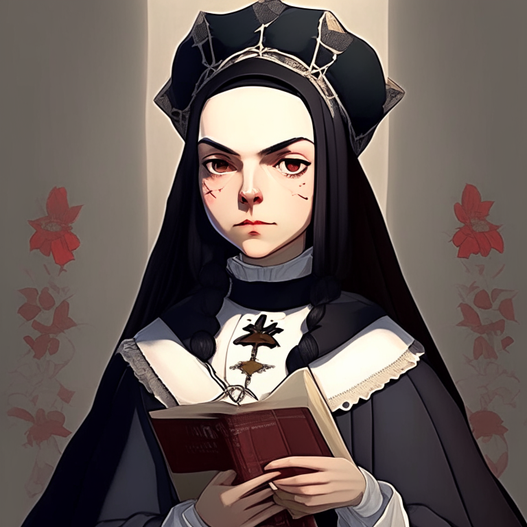 sor Juana Inés de la cruz as a anime character 