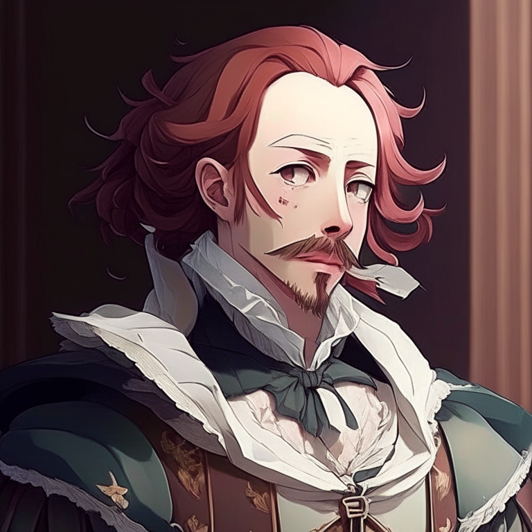 William Shakespeare as a anime character 