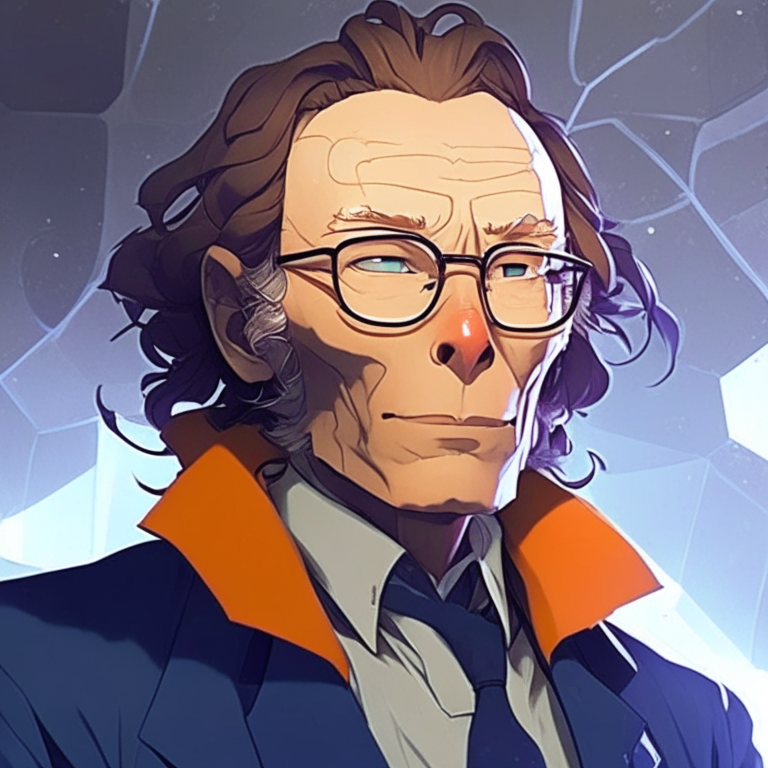 Isaac Asimov as a anime character 