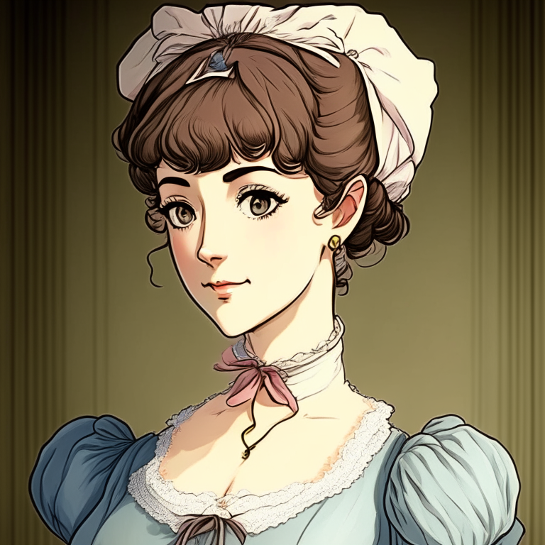 Jane Austen as a anime character 