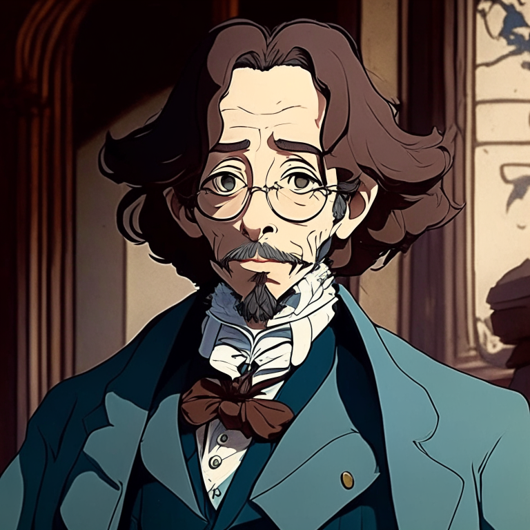 Charles Dickens  as a anime character 