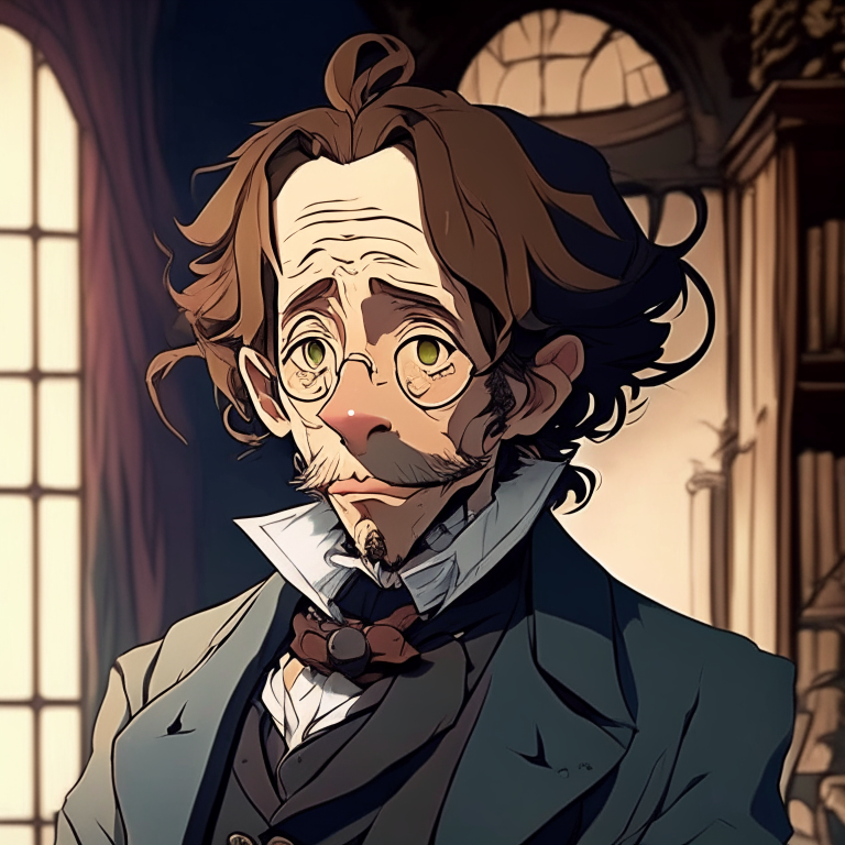 Charles Dickens  as a anime character 