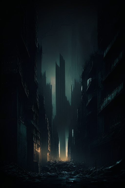 a city of liars in dark background