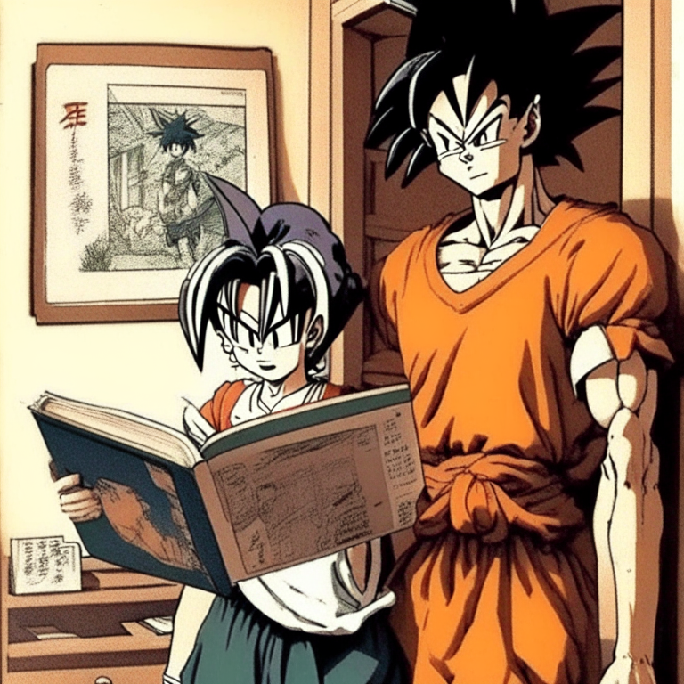 Goku And His Wife At His Football Team Founder's House Stealing The Book He Wrote (He Had Not Arrived In Japan Yet) In Osaka , Japan