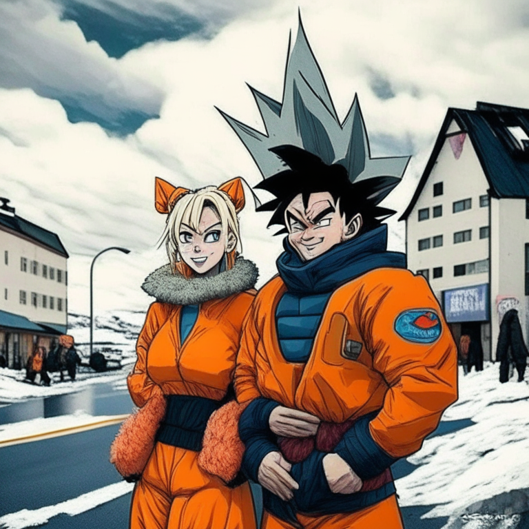Goku And His Wife In Reykjavik