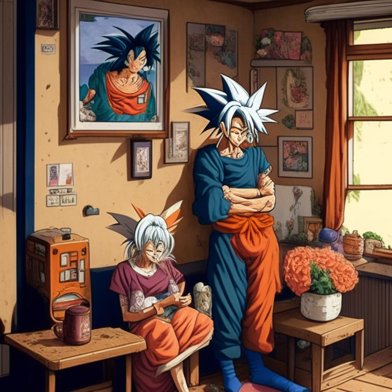 Goku And His Wife In A House Of A 70 Year Old Lady In Reykjavik